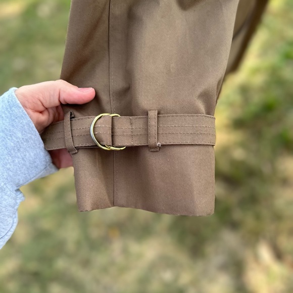 Vintage wool lined brown belted feminine trench misty harbor - Picture 10 of 11